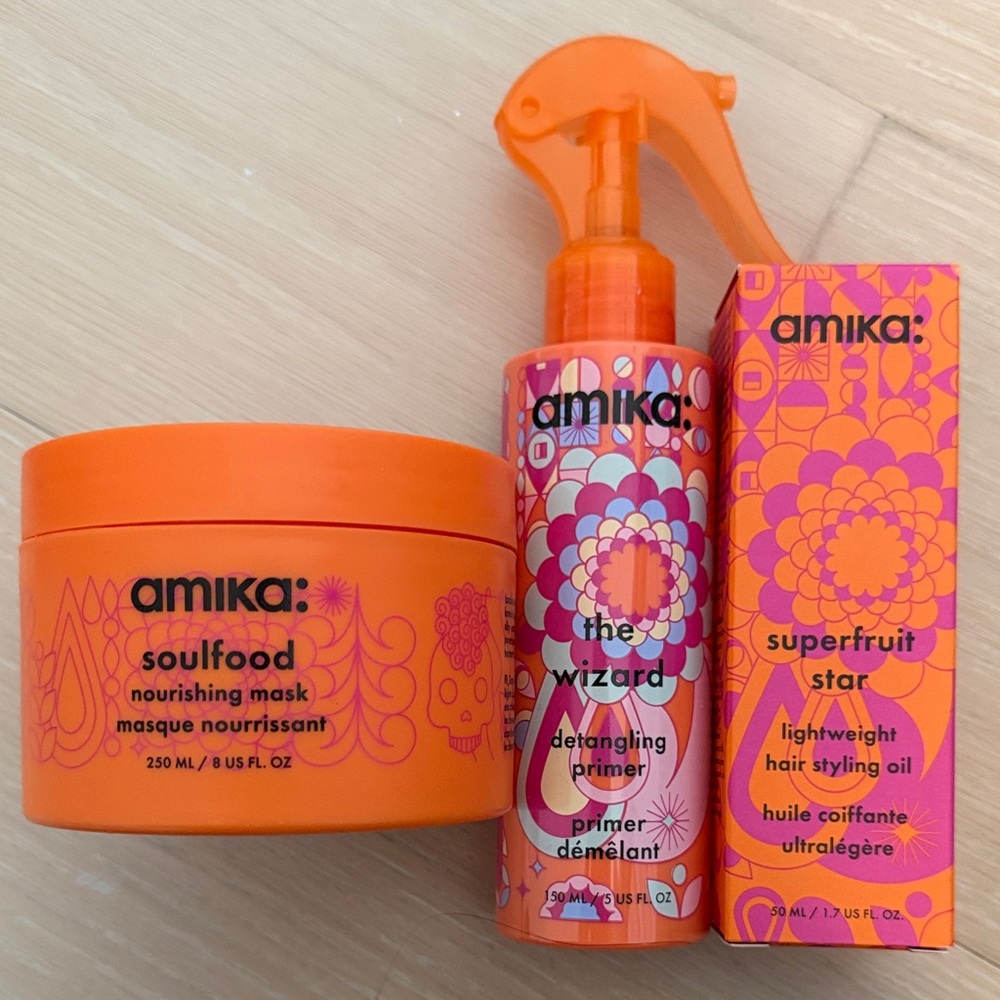 Amika Vibrant Hair Care Trio - Oil Mask Primer